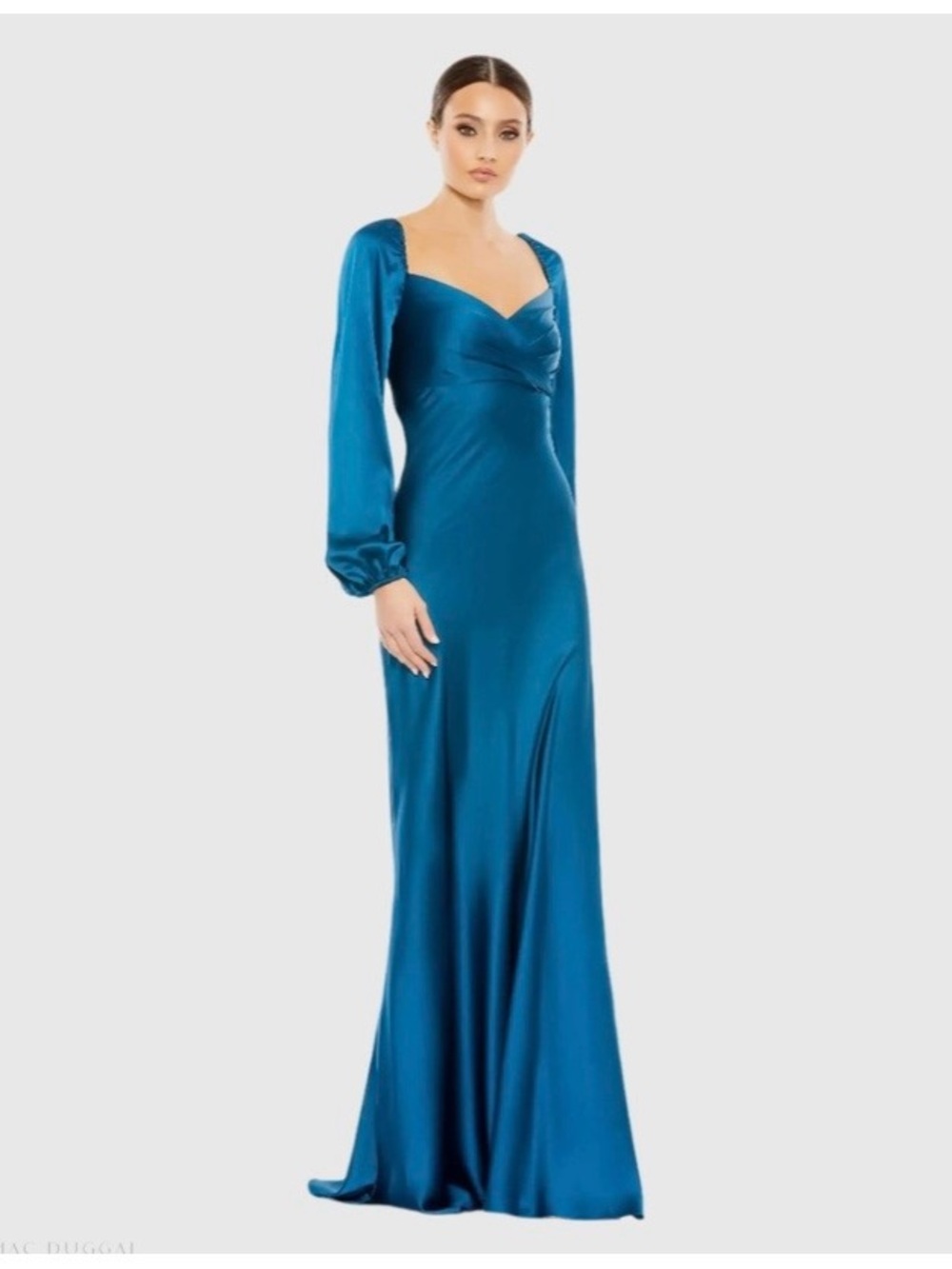 Sweetheart Neckline Puff Sleeve Gown - Size 16- New With Tags